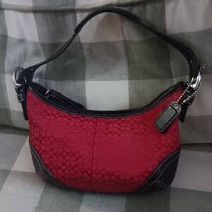 Vintage COACH Red Jacquard Logo